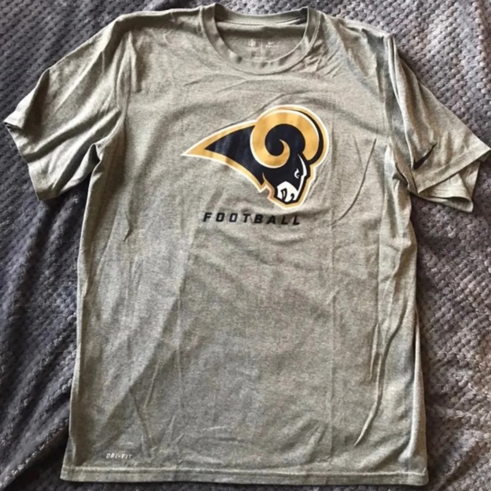 NWOT Nike LA Rams NFL Football DriFit grey T-shirt szL